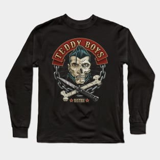 teddy boys head Long Sleeve T-Shirt